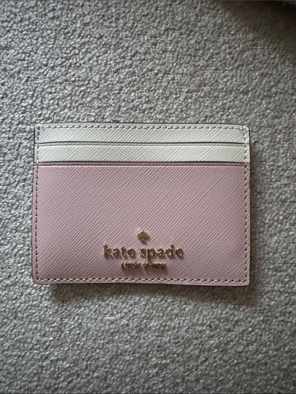 kate spade Pale Pink and Cream Leather Card Case